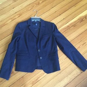 J.Crew navy cotton blazer